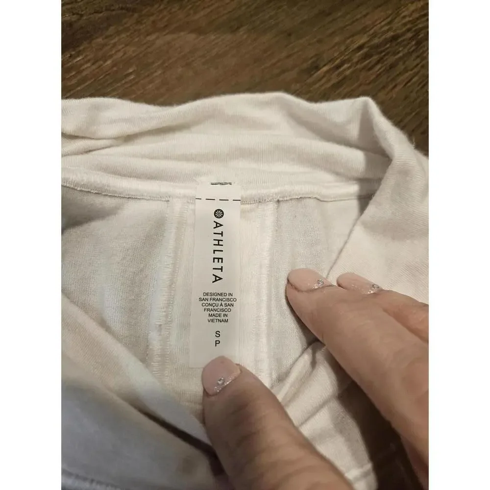 Athleta Weekender Oversized Tunic in White, Size Small - Picture 5 of 8